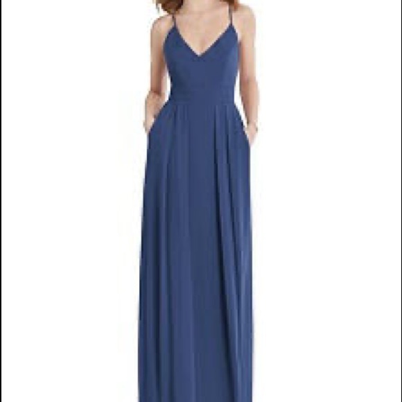 After Six Bridesmaid Dress, Size 8, Sailor Blue - Picture 1 of 8